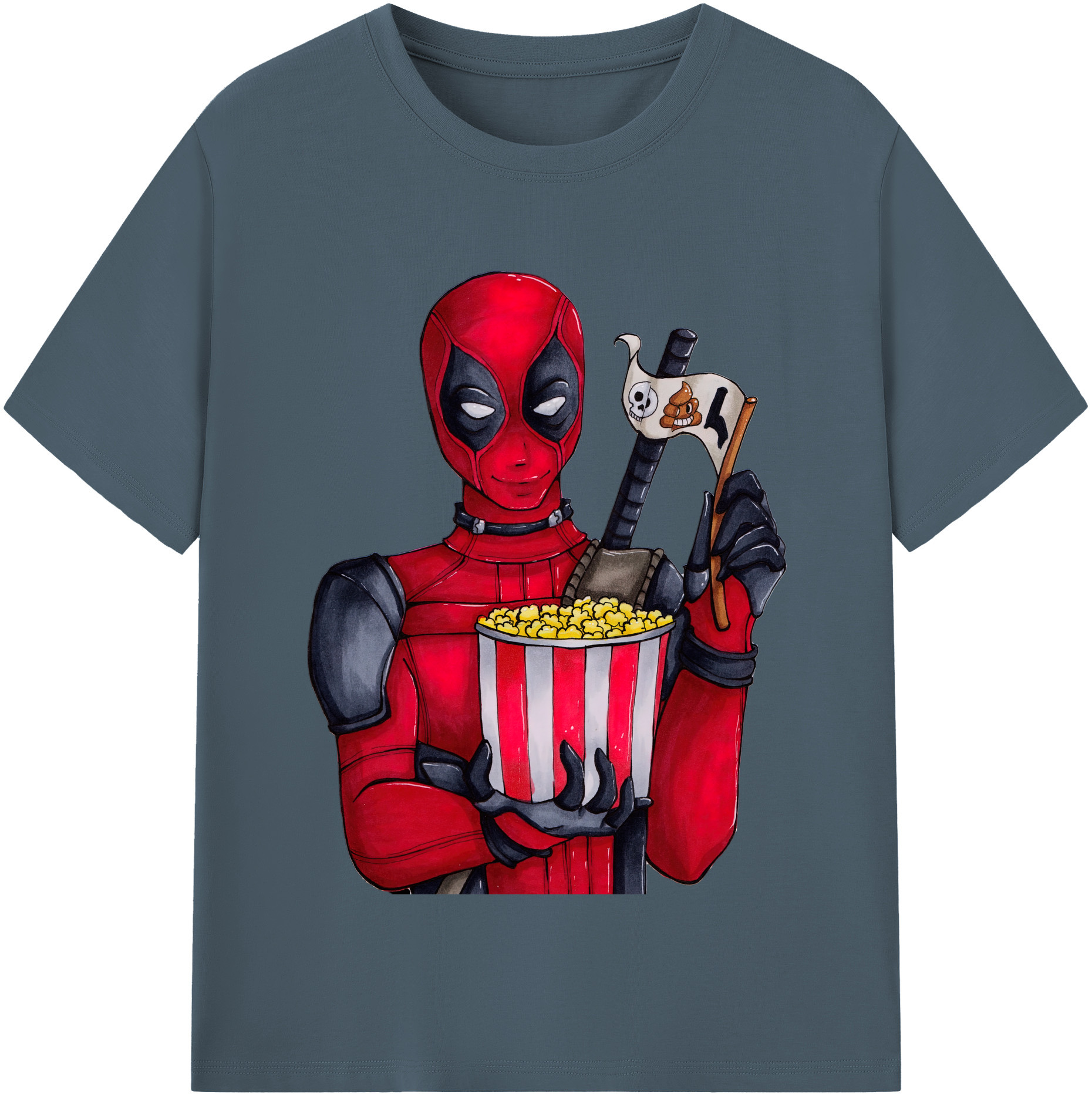 （画像用） Deadpool デッドプール 綿100％半袖Tシャツ（フロントプリント）